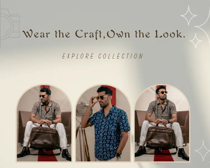 Pure Cotton Handblock Print Shirts for Men – Modern Casual Wear India